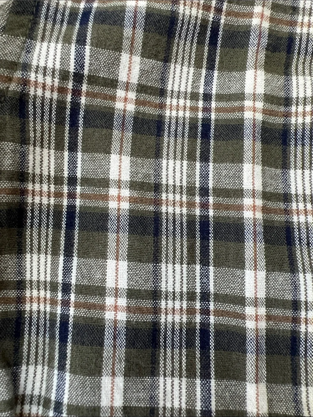 OshKosh B'gosh | 100% Cotton Olive Cream Navy Plaid Button-Down Shirt NWT Sz 3T